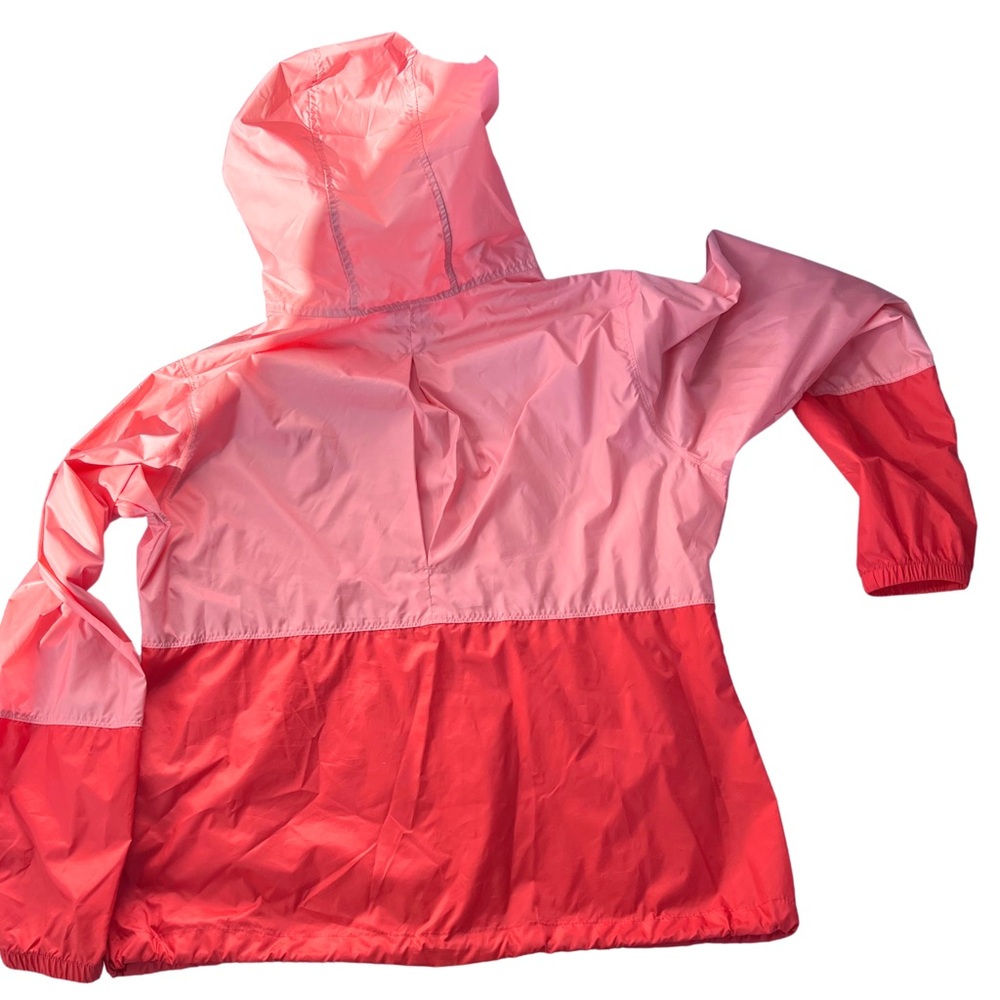 Columbia Women's Two-Tone Pink Coral Rain Jacket Windbreaker - Picture 2 of 4